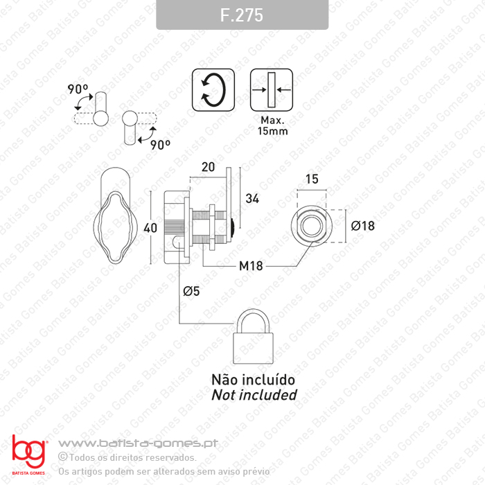 Fechadura de patilha para cadeado
